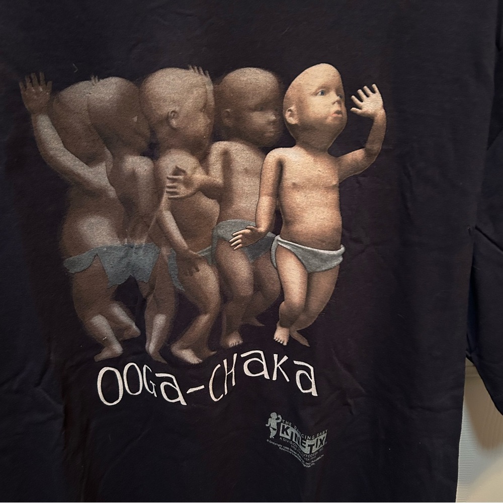 Ooga-Chaka “Kinetic Dancing Baby 3D” Graphic Tee XL New not worn Cotton - Picture 2 of 5